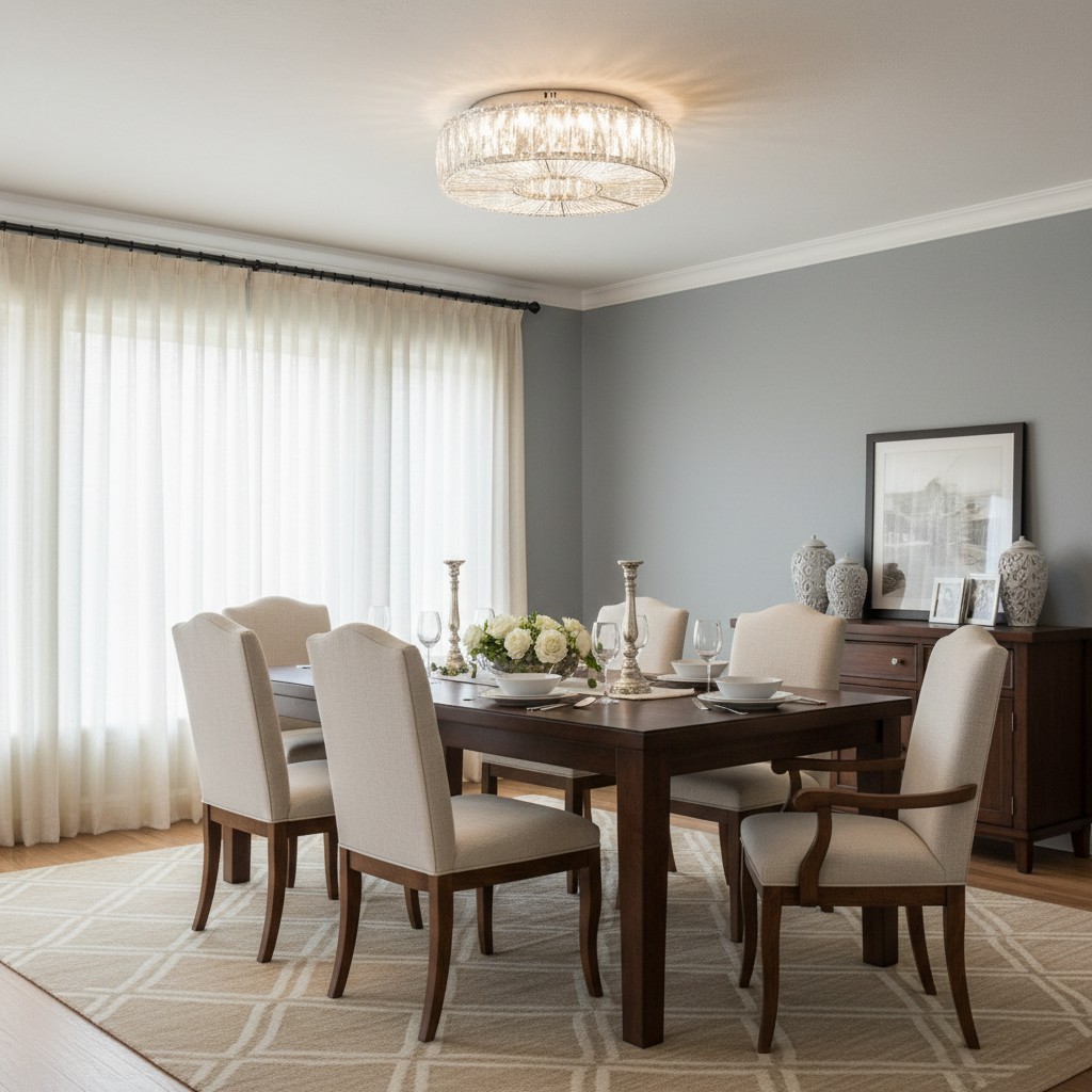 Clereon Elegante Ronde Plafondlamp – Modern Glazen Design voor Woonkamer HL2439