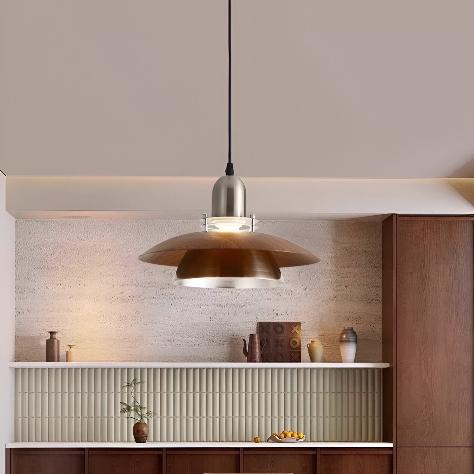 Retro middeleeuwse metalen vliegende schotel hanglamp HL1239
