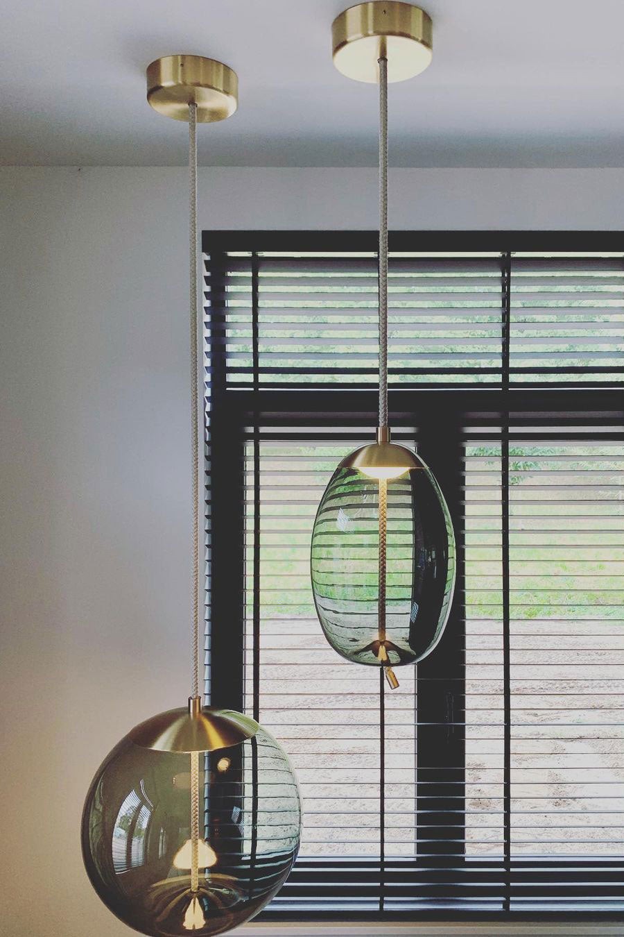 Moderne geblazen glazen hanglampen HL1198