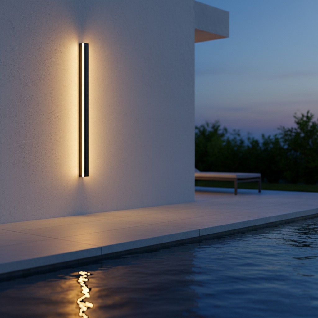 Edge Smooth Minimalistische Lineaire Metalen Buitenwandlamp HL3518