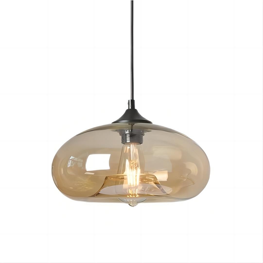 Scandinavische Macaron transparant glas kunst hanglamp HL109