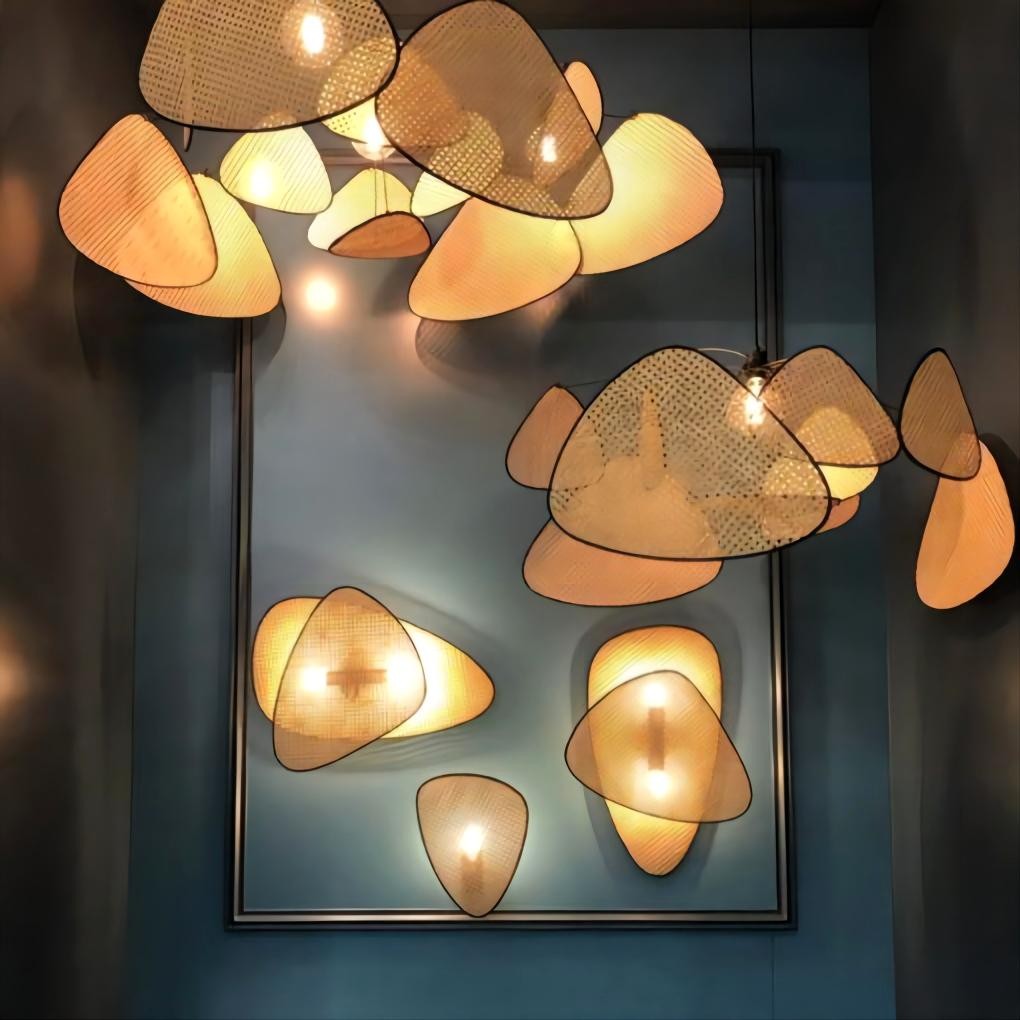 Natuurlijk Rotan Hanglamp Screen Cannage