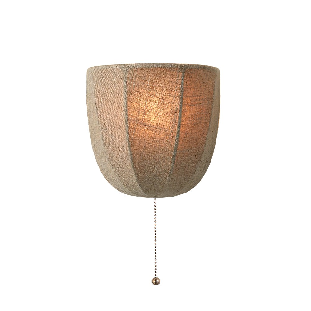 Fablune linnen wandlamp - moderne wandlamp met stoffen kap en textuur voor de woonkamer HL1134