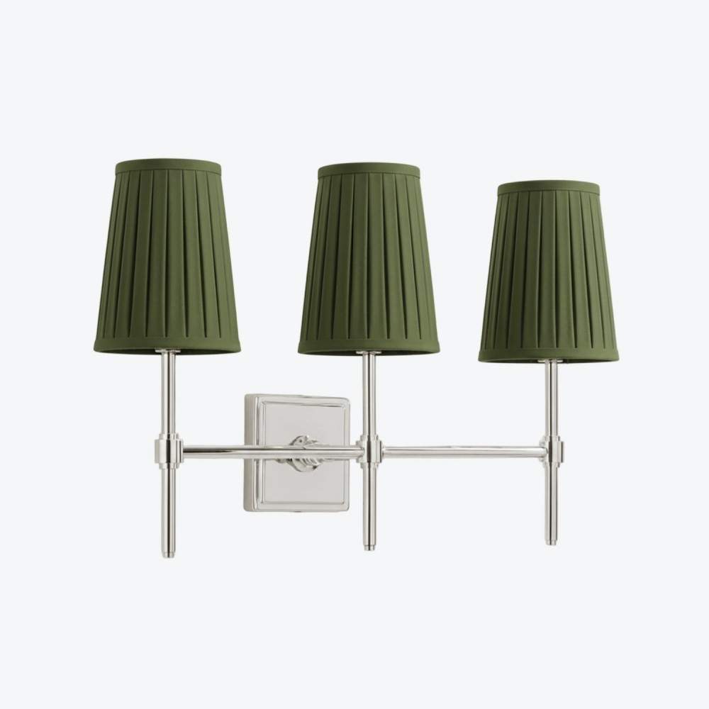 Derlina Witte Linnen Wandlamp – Retro Metalen Verlichtingsarmatuur met Meerdere Hoofden HL1433
