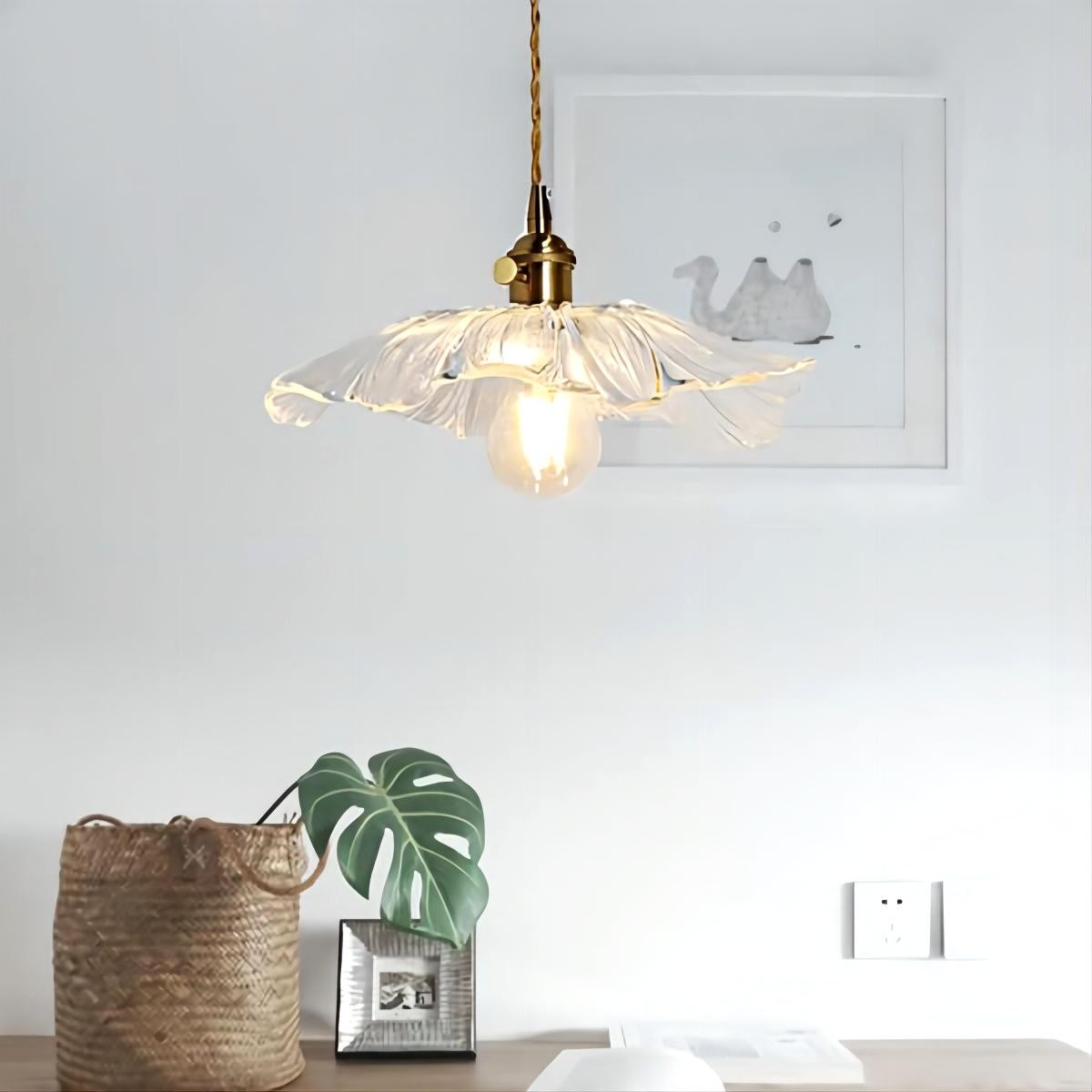 Moderne kunst bloem vorm keuken glazen hanglamp HL46