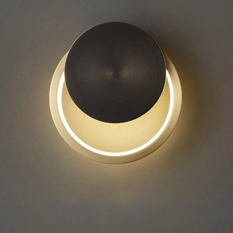 Minimalistische creatieve eenvoudige messing ronde LED-wandlamp HL776