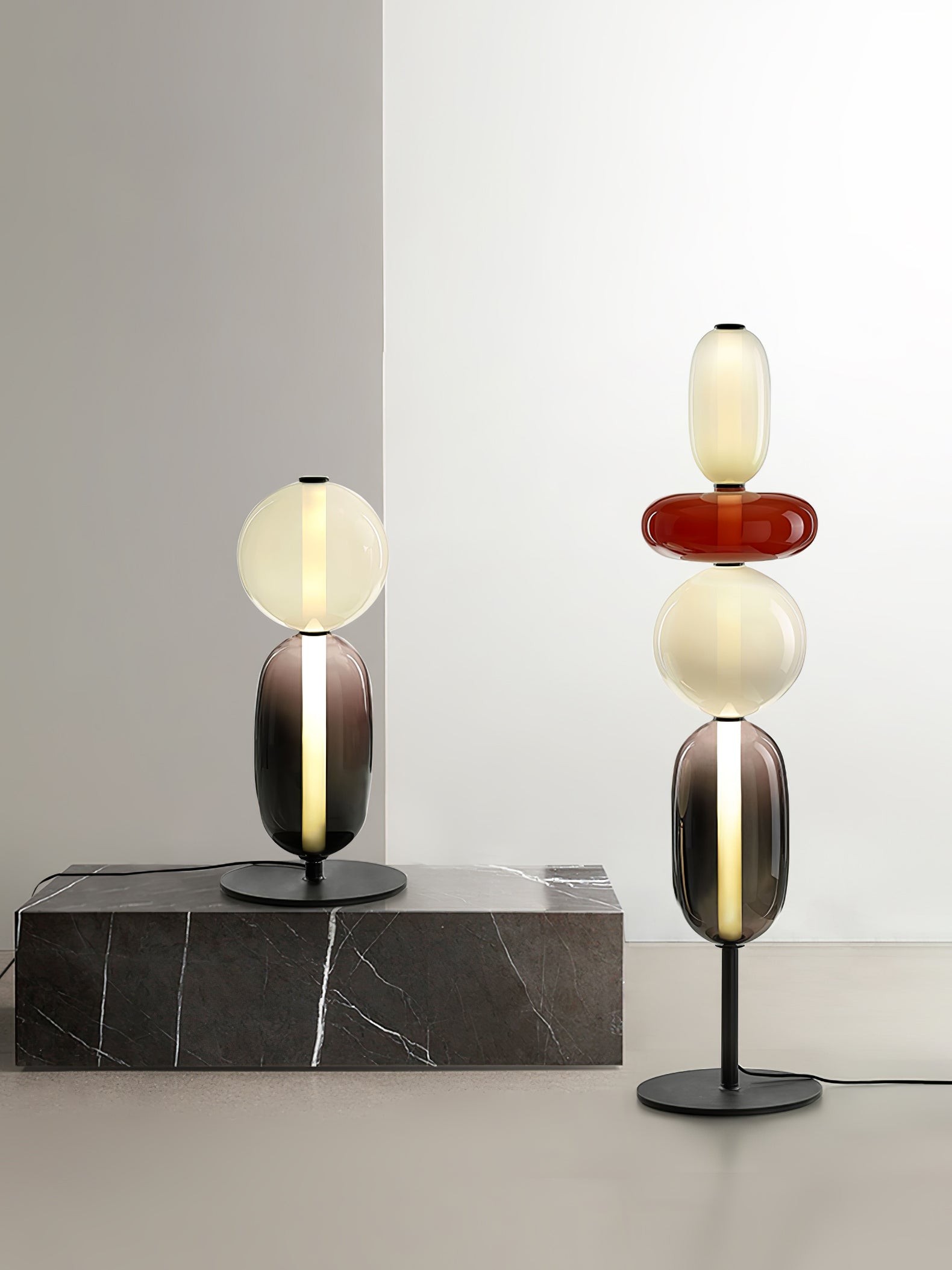 Nordic creatieve minimalistische luxe glazen vloerlamp voor woonkamer HL407