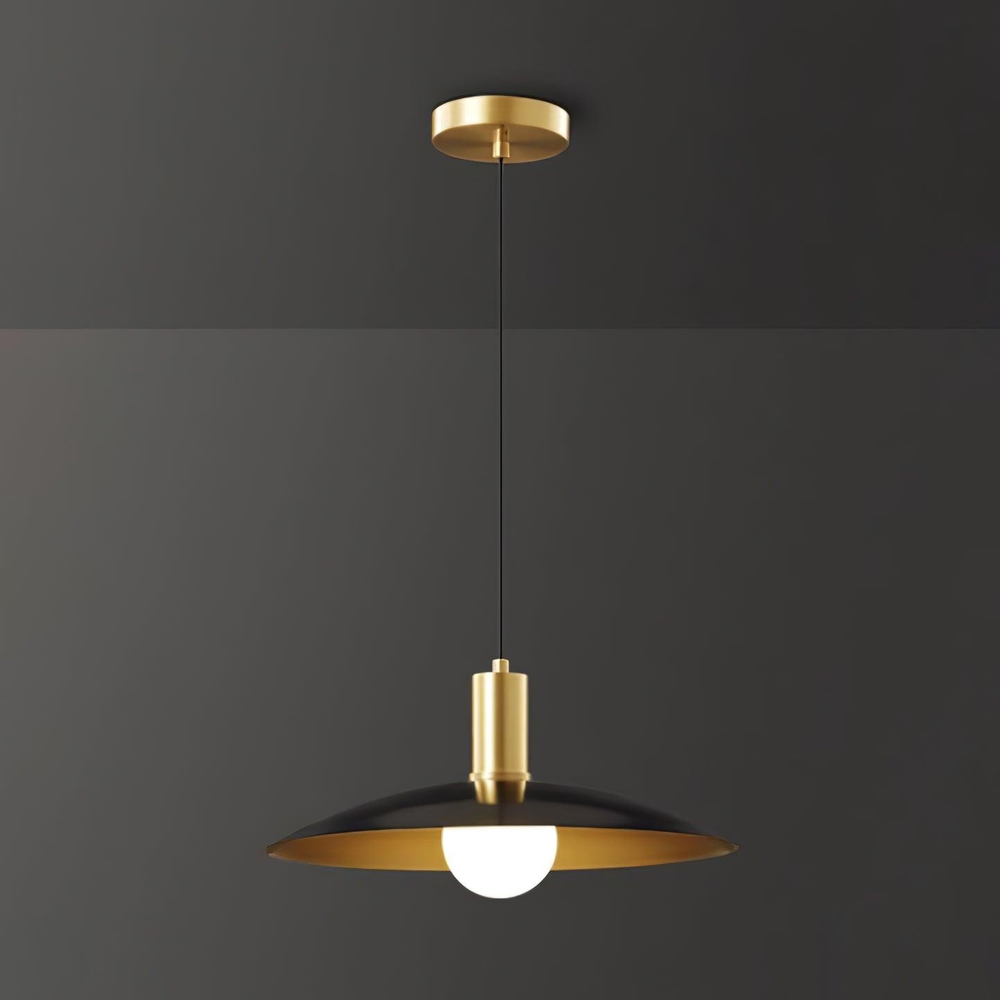 Messing hanglamp met uitlopende arm HL2914