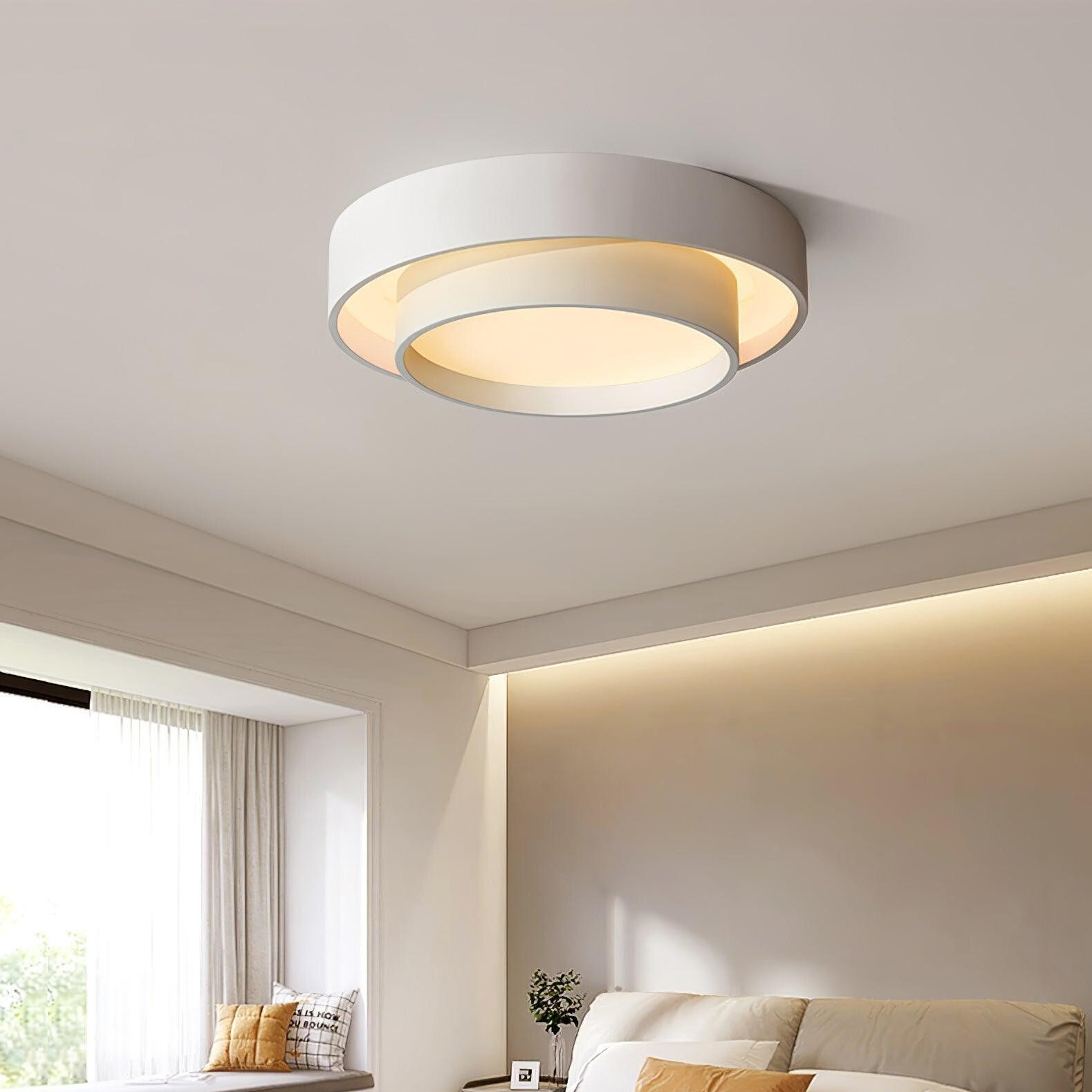 Dubbele ronde schijf Melody plafondlamp HL165