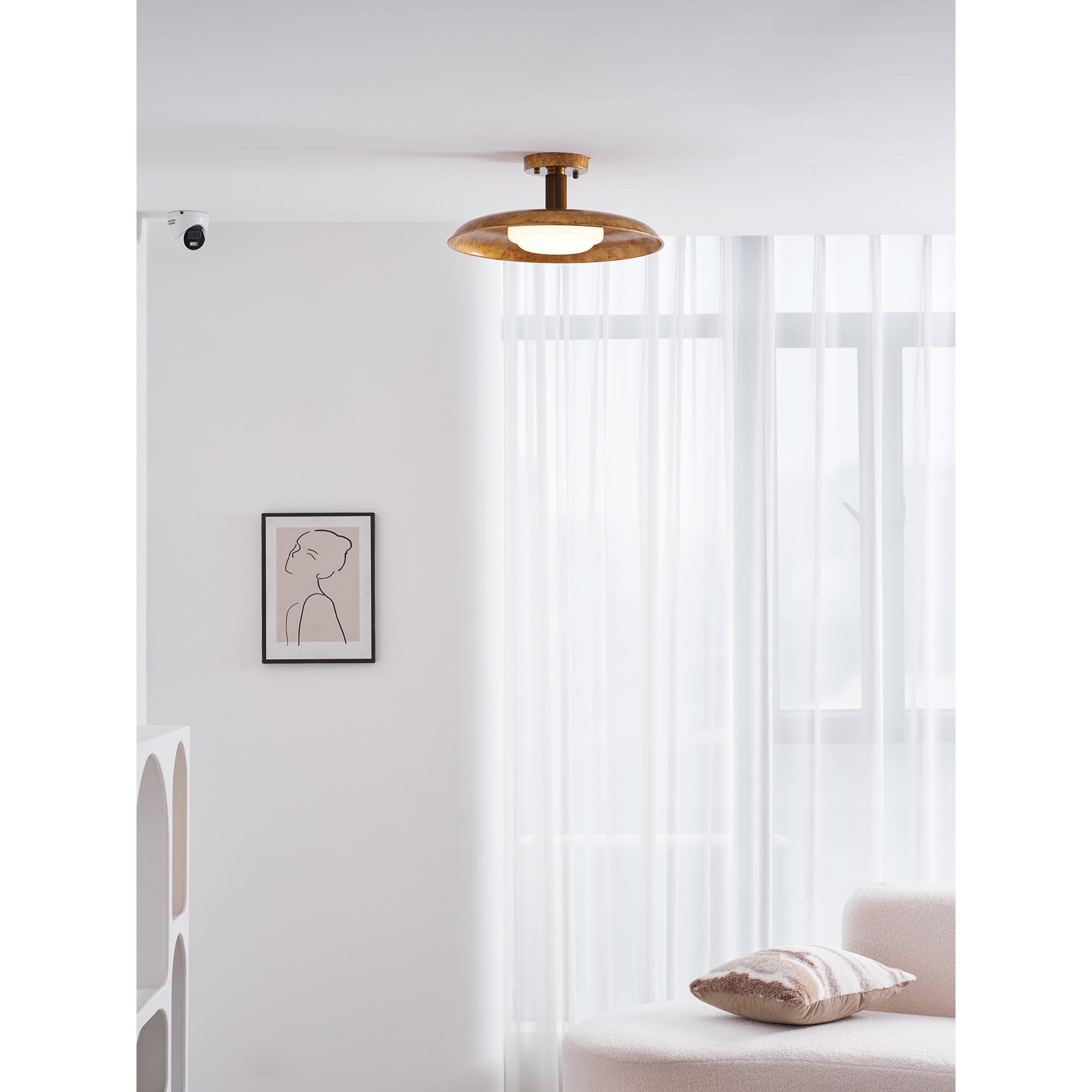 Plafondlamp met plat paneel in potdekselstijl HL3250