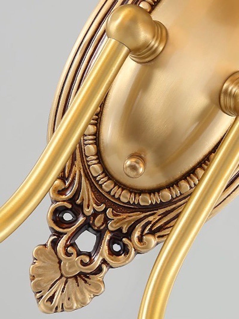 Klassieke wandlamp met stoffen kap - keramische wandlamp voor hal of slaapkamer HL1805