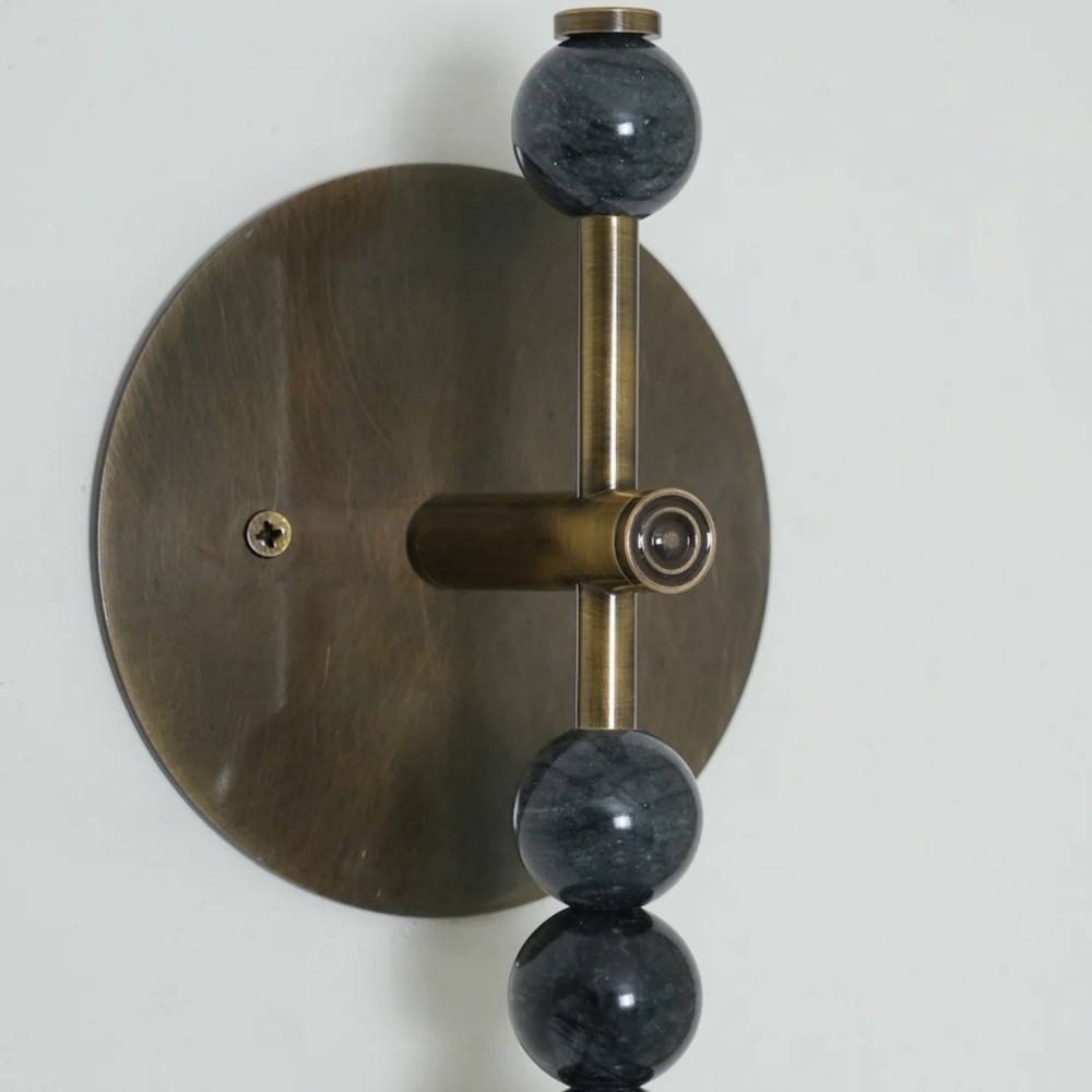 Dotmelle Moderne Wandlamp - Artistieke wandlamp van marmer en messing voor slaapkamer of hal HL2540