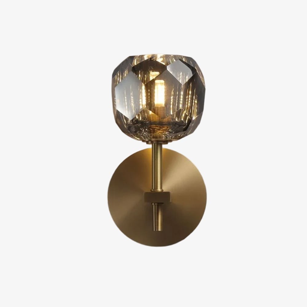 Luxe kristallen wandlamp - moderne wandlamp met messing frame HL1811