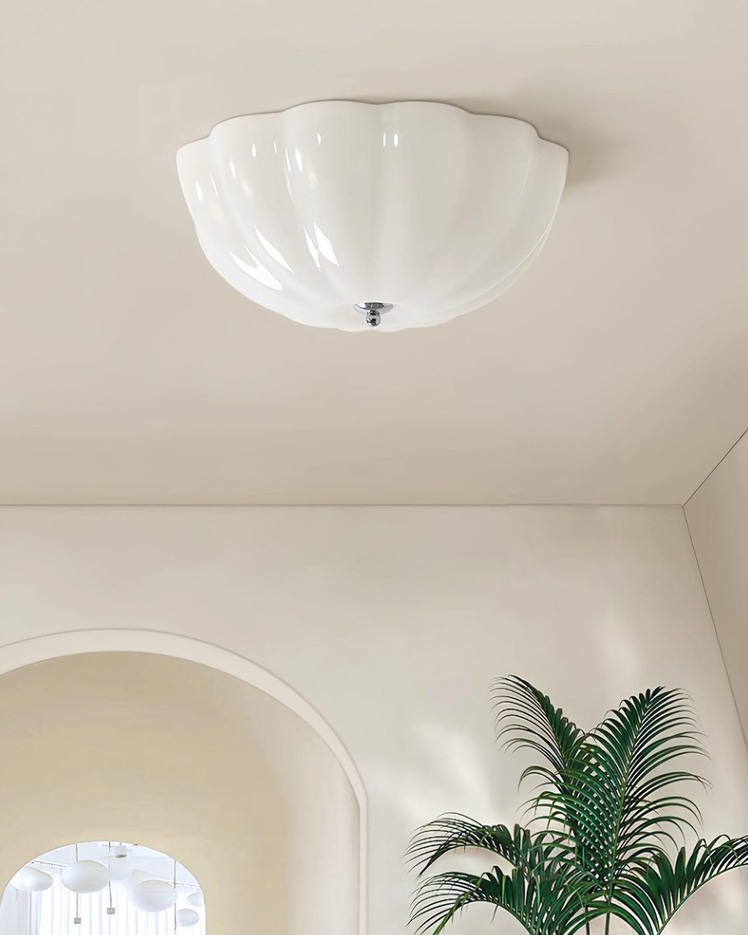 Geleivormige glazen plafondlamp HL556