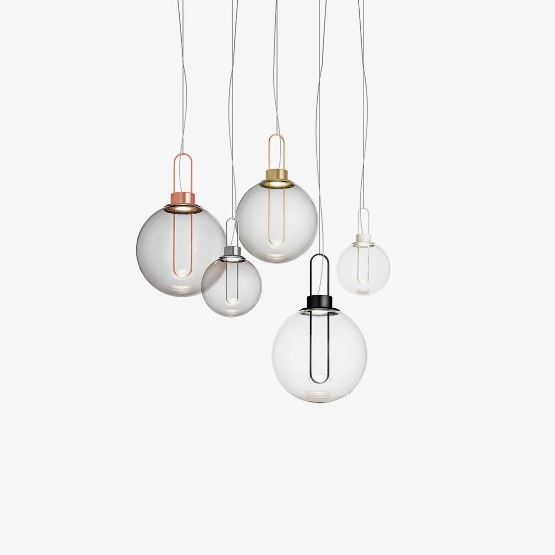Hanglamp in bolvorm van helder glas HL651