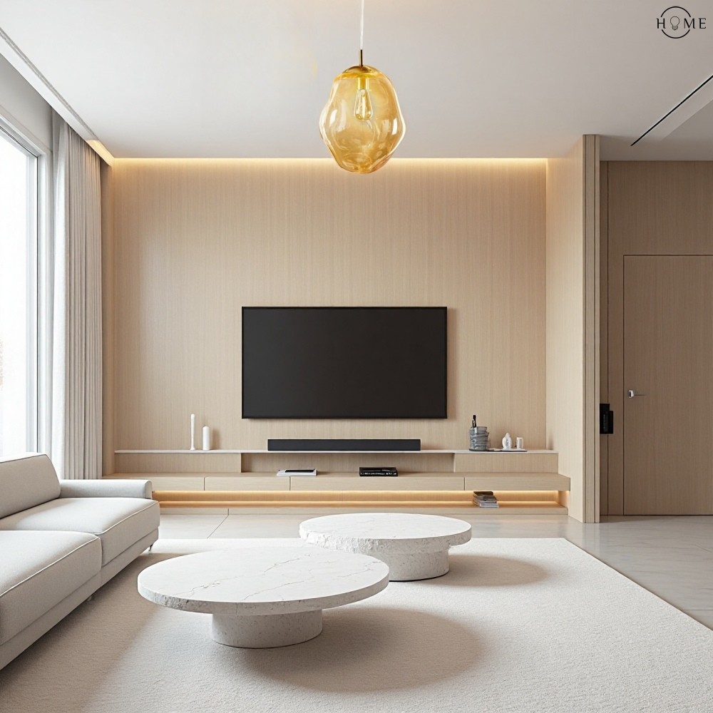 Amberkleurige Glazen Hanglamp - Modern Bolvormig Ontwerp HL1041