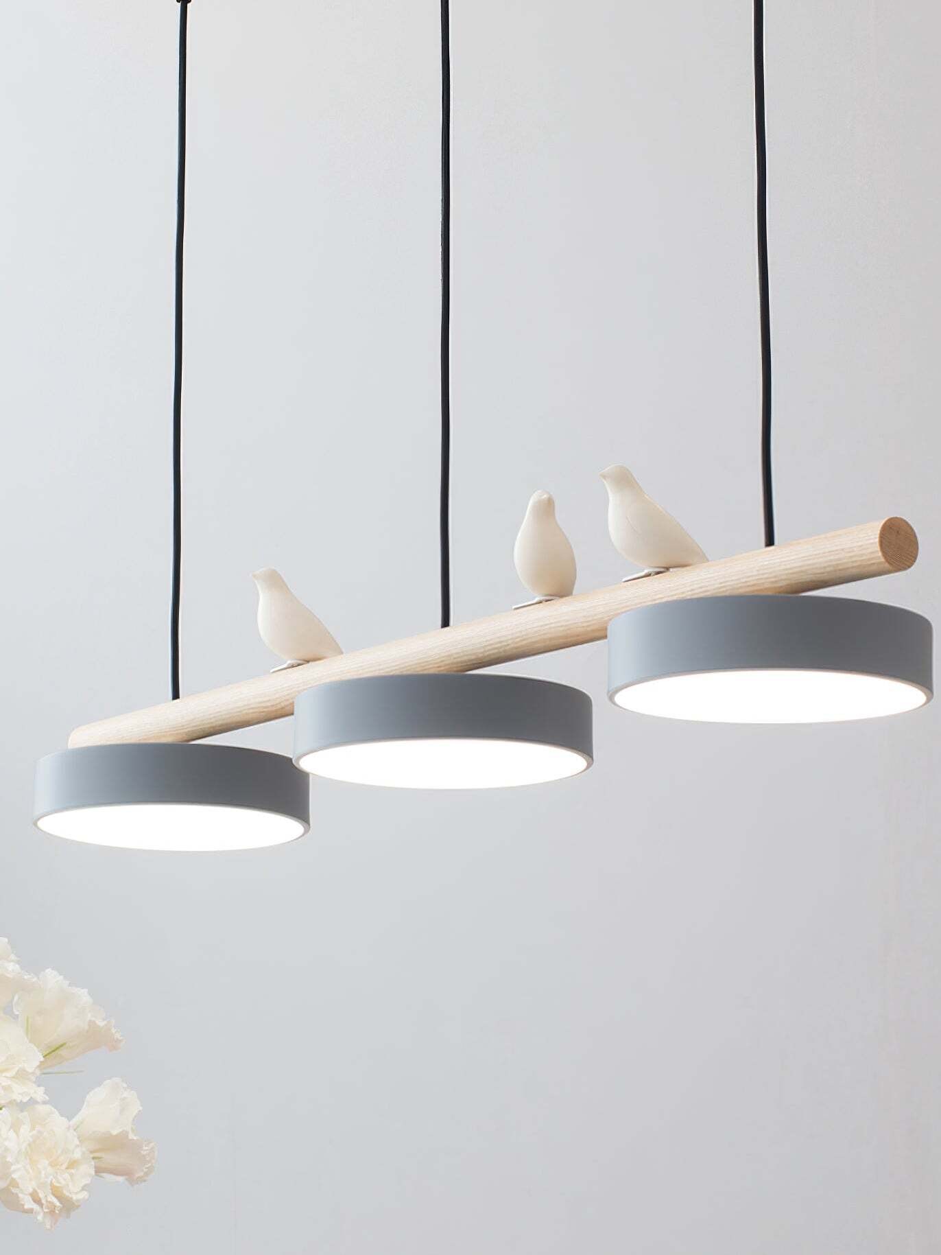 Creatieve hanglamp in de vorm van een takvogel HL943