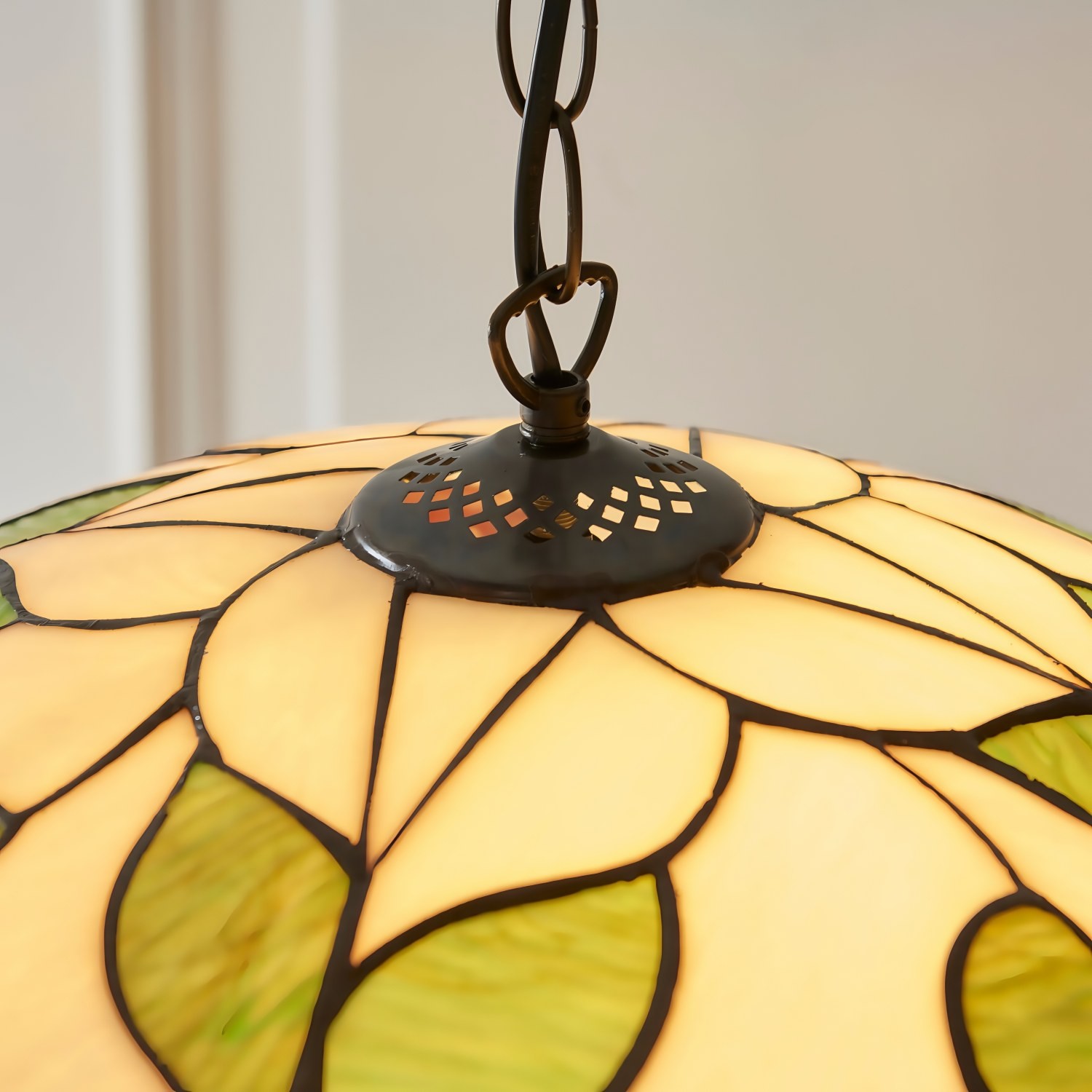 TF Botanica Floral Glazen Hanglamp - Vintage Hanglamp voor Open Ruimtes HL2188