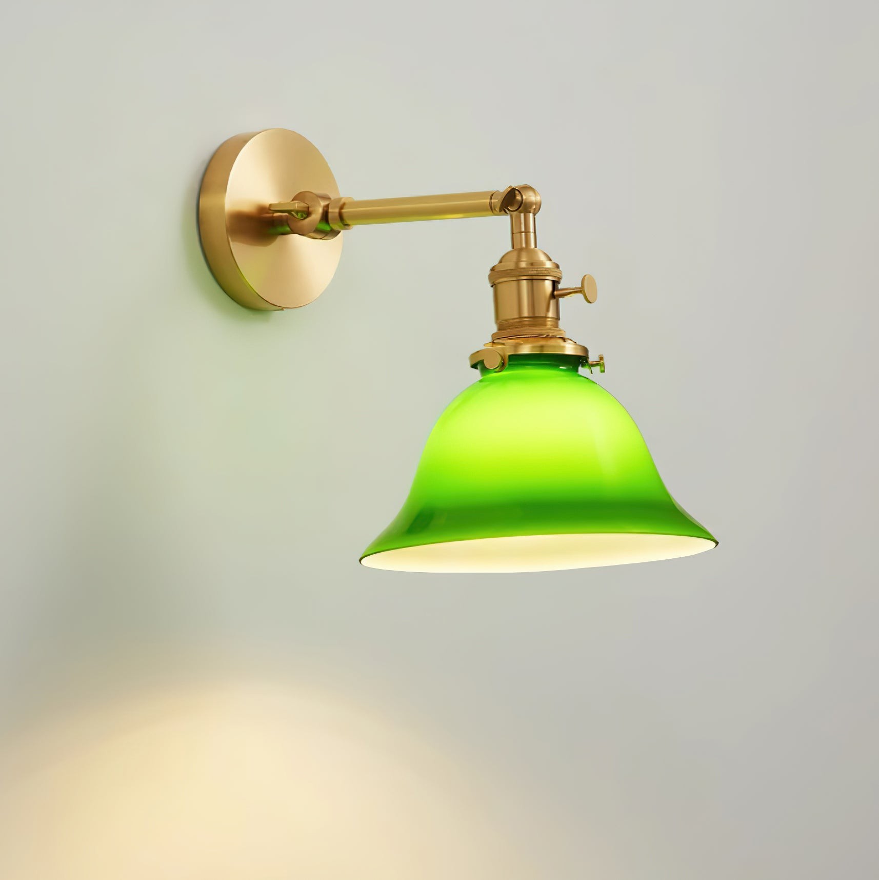 Gepersonaliseerde groene klokvormige wandlamp HL538