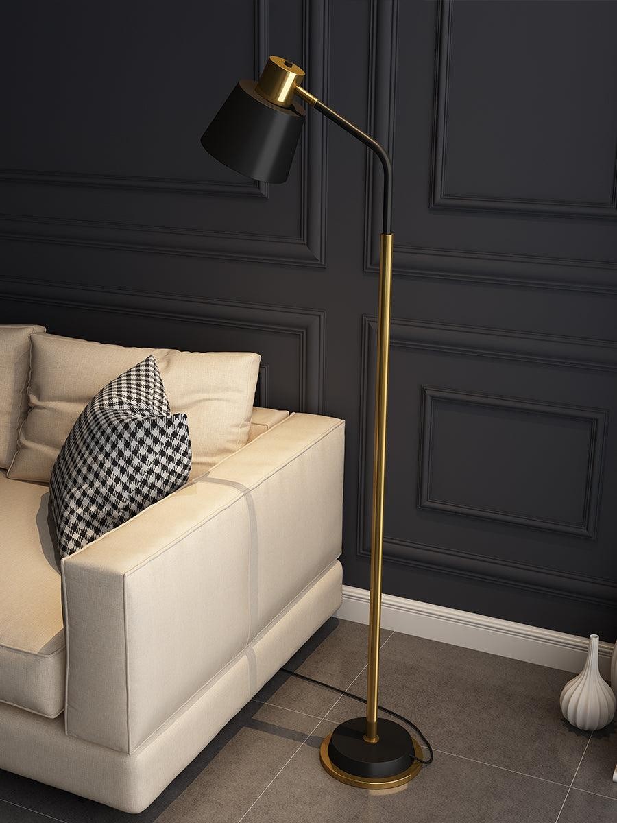 Moderne eenvoudige luxe metalen kleurblokkerende vloerlamp HL448