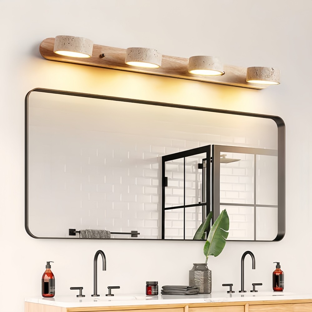 Travertijn Houten Wandlamp - Draaibare LED-Badkamerverlichting HL1052