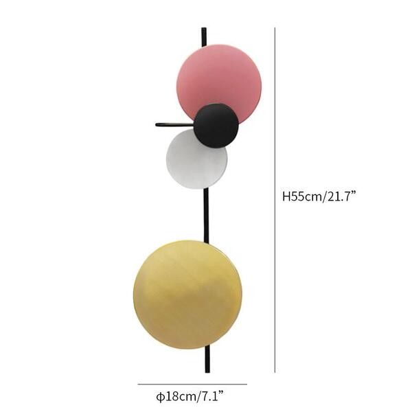 Moderne Kleurrijke Ronde PLANET Wandlamp