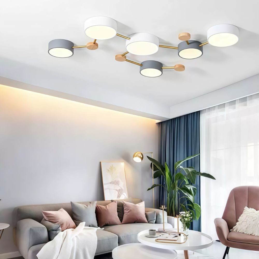 Nordic ronde LED plafondlamp - houten taklamp voor slaapkamer HL1347