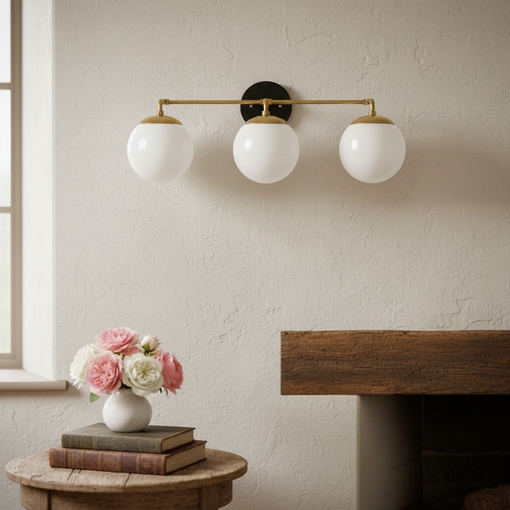 Glorica Glazen Wandlamp - Moderne Vintage Badkamerlamp HL1738