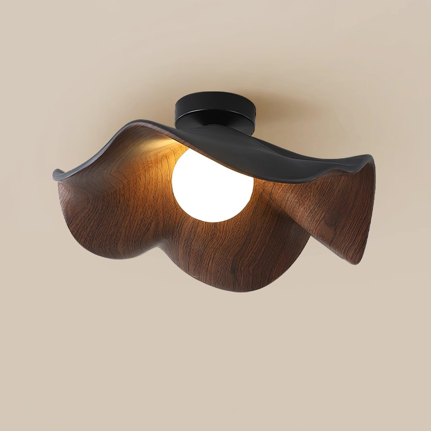 Nieuwe moderne eenvoudige plafondlamp met walnootnerf HL510