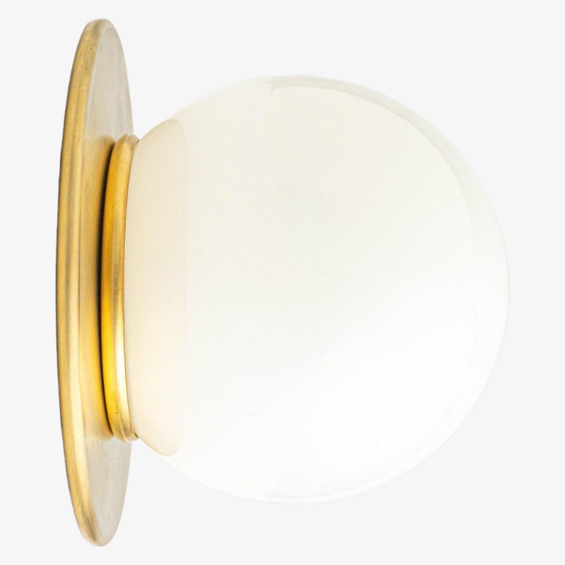 Glorica glazen wandlamp van massief messing - compacte plafondlamp HL1746
