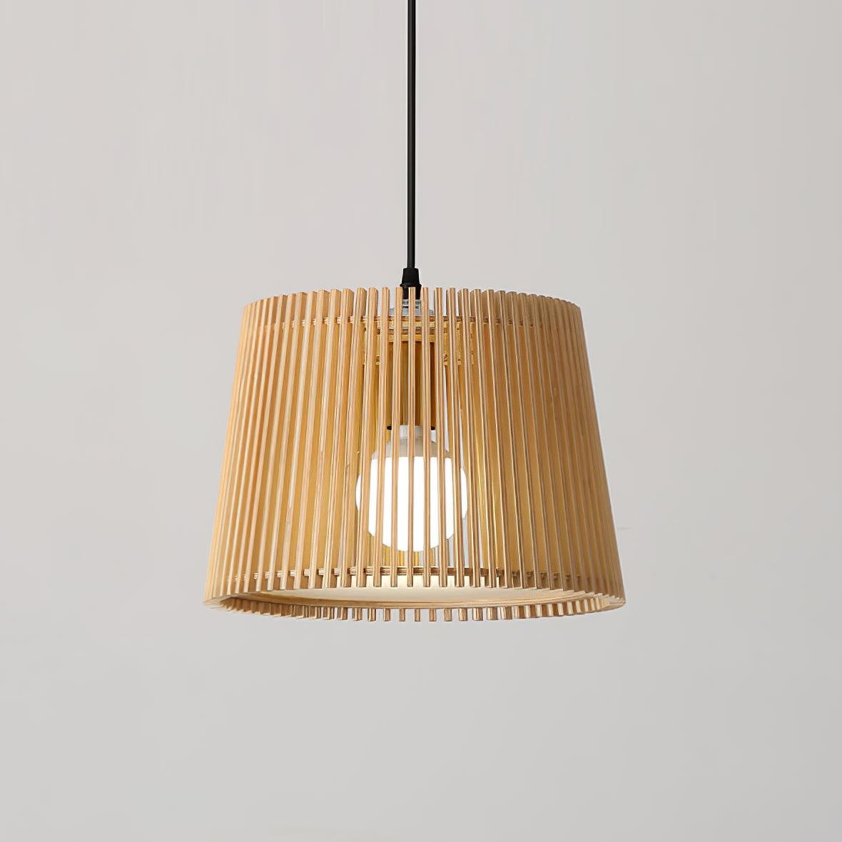 Houten boomstamkleurige kooi hanglamp HL752