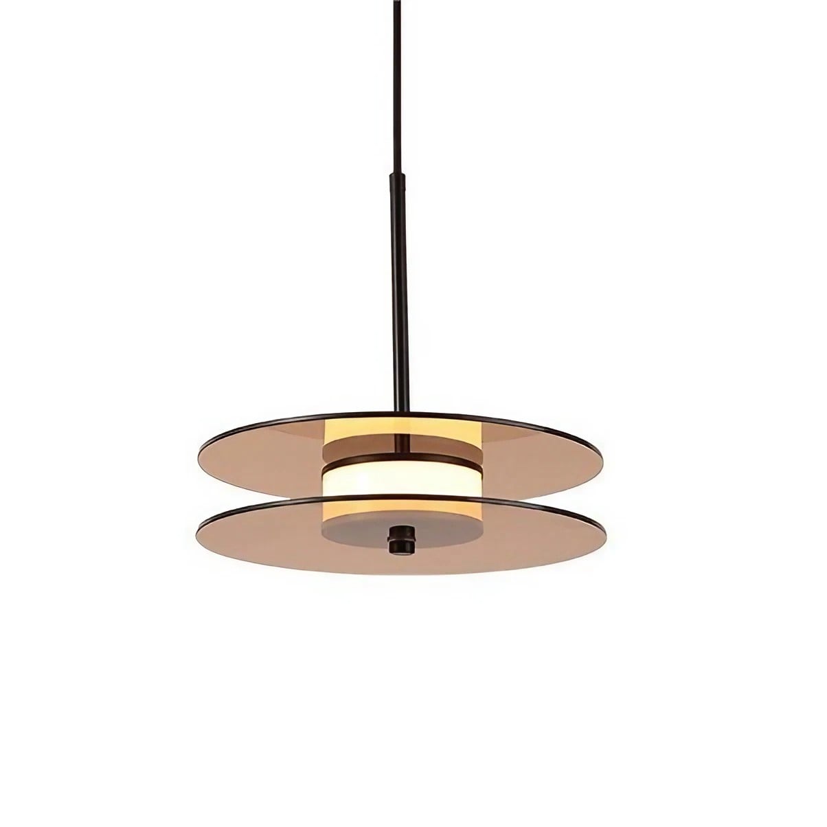 Bar art hanglamp met noorse glazen schijf HL17