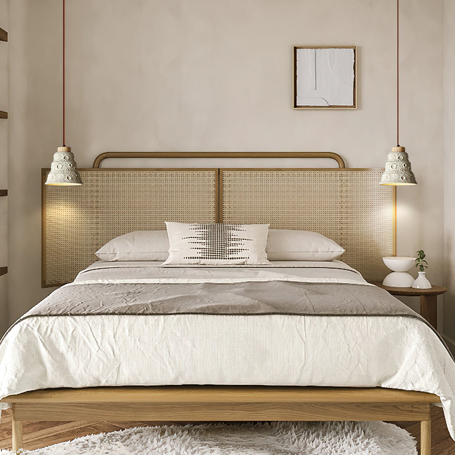 Japanse Wabi Sabi cementen belvormige hanglamp HL939