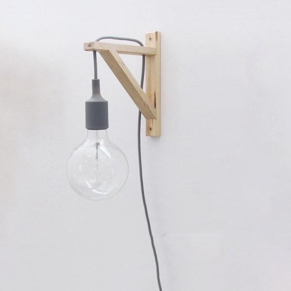Minimalistische Houten Kooi Wandlamp HL56