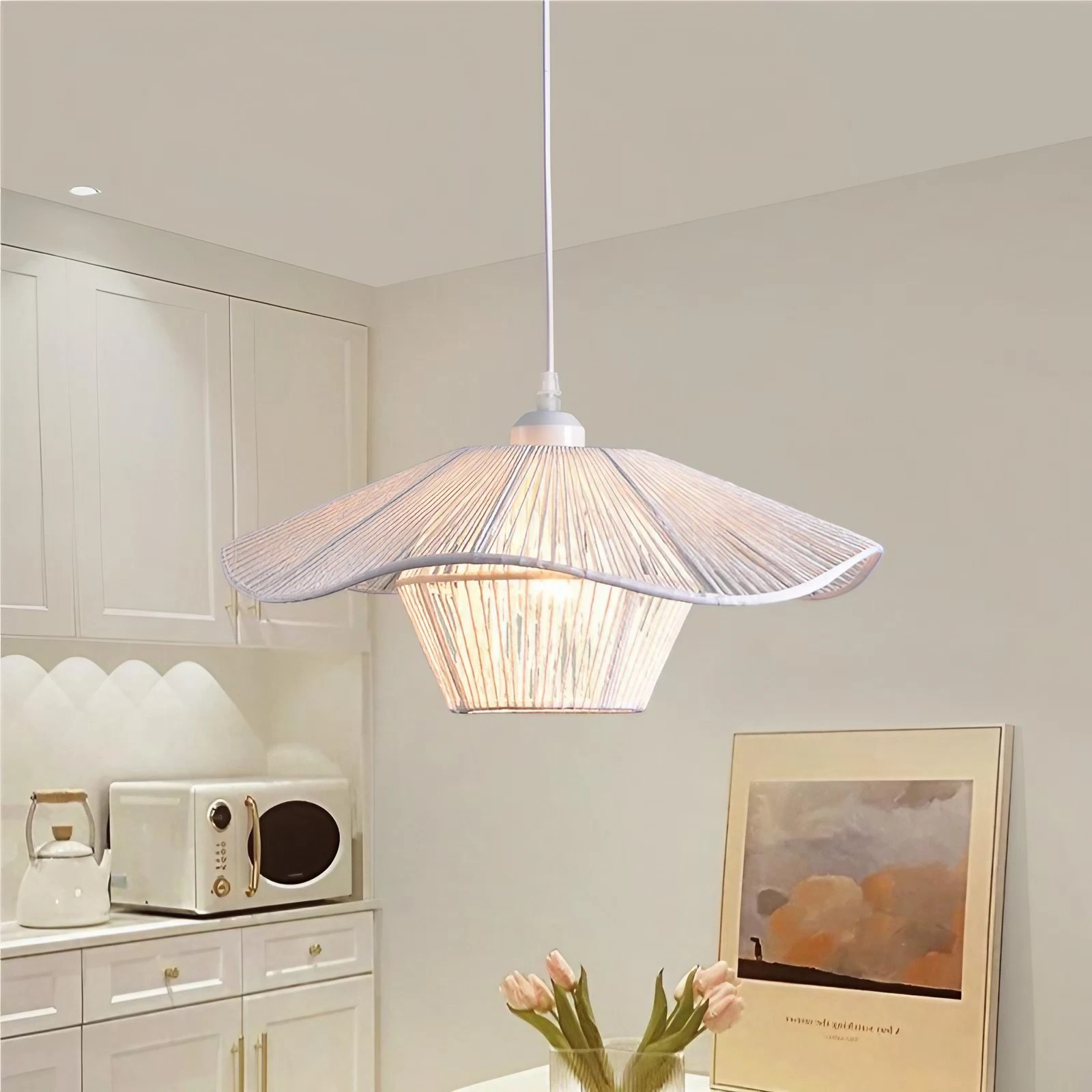 Creatieve Strohoed Lotusblad Hanglamp HL218
