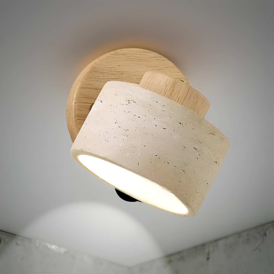 Studie Lezen Minimalistische Travertijn Stenen Wandlamp HL1269