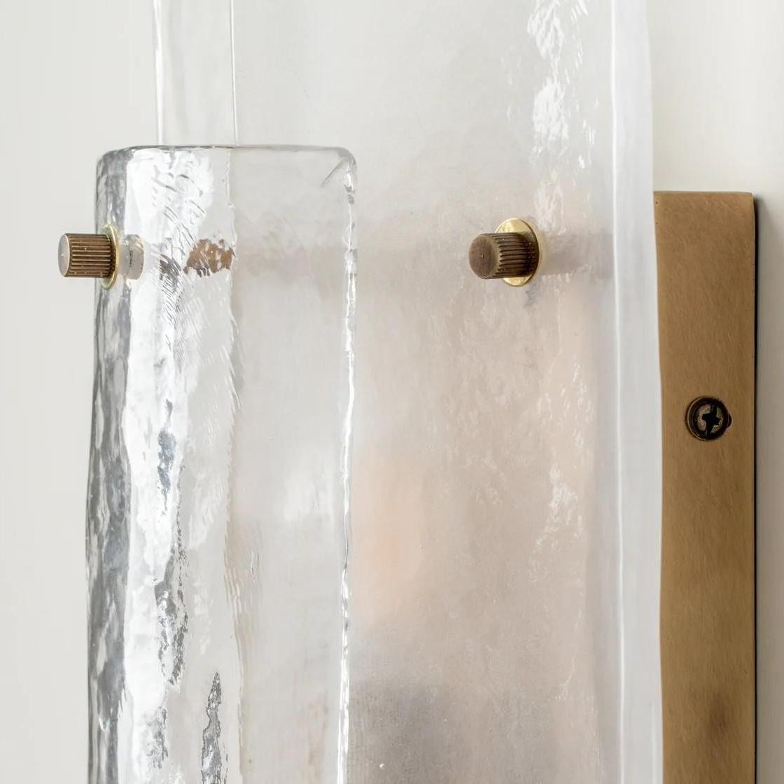 Velora wandlampen van gelaagd, gestructureerd glas - geschikt voor woonkamers en hallen HL2519