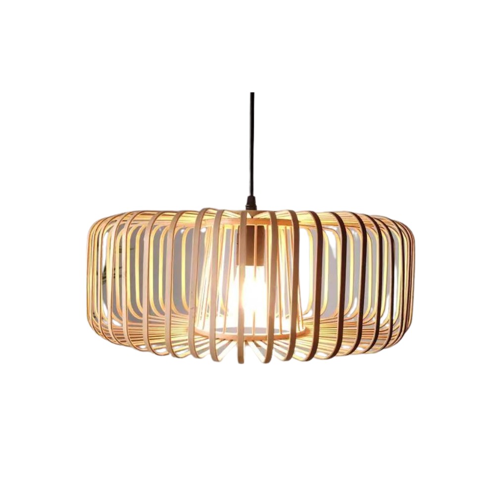 De Solar Illusion bamboe hanglamp HL3451