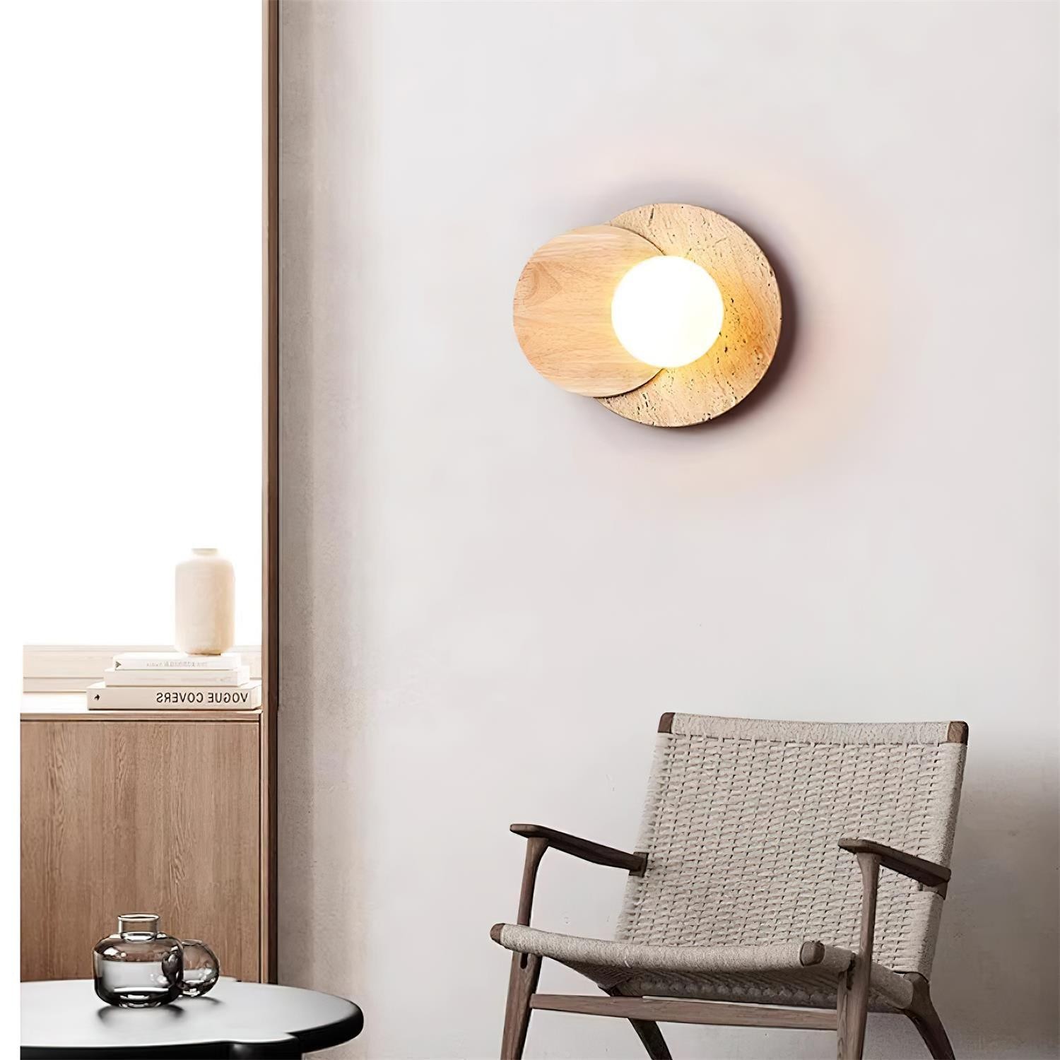 Eenvoudige dubbele cirkel splicing wandlamp HL646