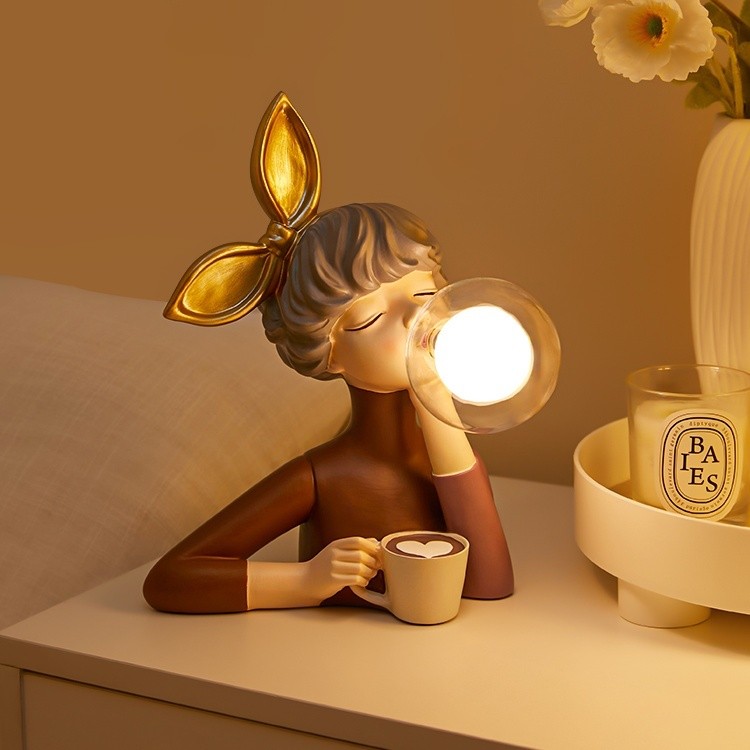 Creatieve Cartoon Bubble Girl tafellamp HL223