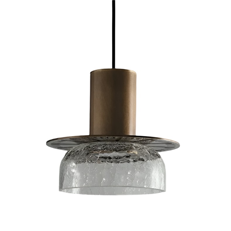 Retro hanglamp van gebarsten glas HL1253
