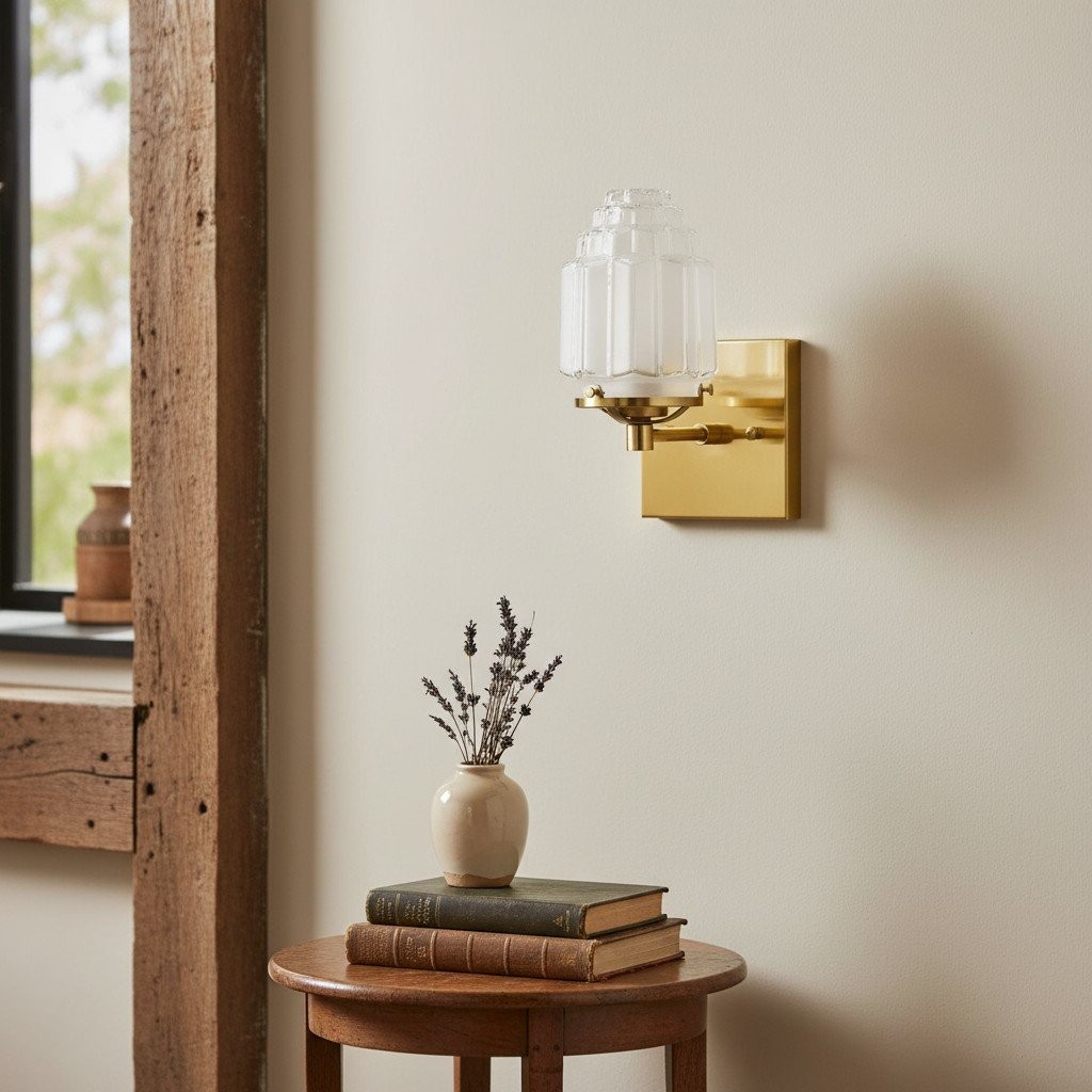 Tierlux Glazen Art Deco Wandlamp - Glazen Gematteerde Bollen met Wolkenkrabberbol HL1656