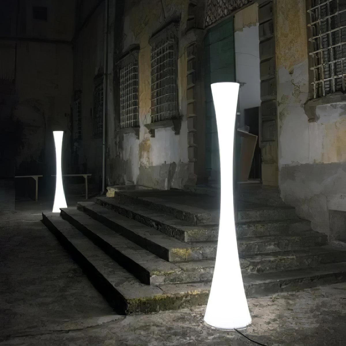 Romantische eenvoudige witte kolomvloerlamp HL997