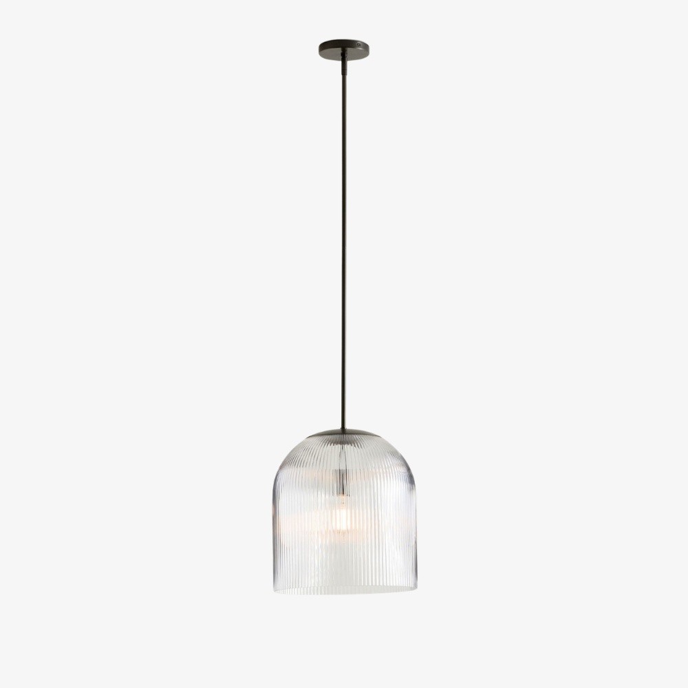 Bravira geribbelde glazen hanglamp - Elegante keukeneilandlamp HL1551