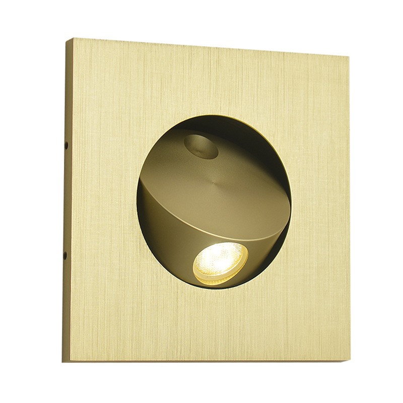 Draaibare inbouw led leeslamp voor naast het bed HL149