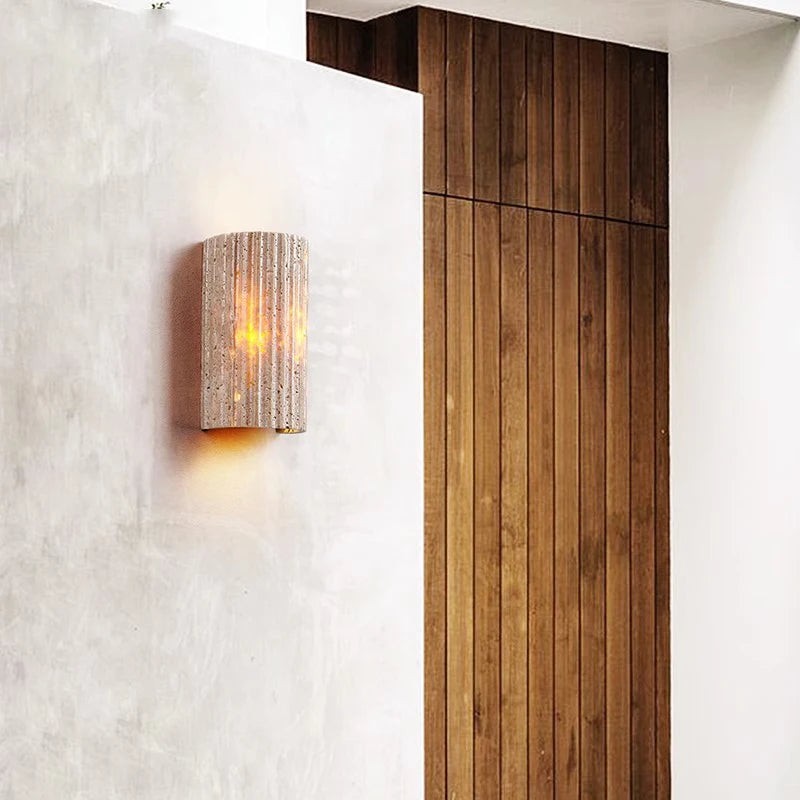 Solaro Travertine Tuin Buiten Wandlamp HL1282