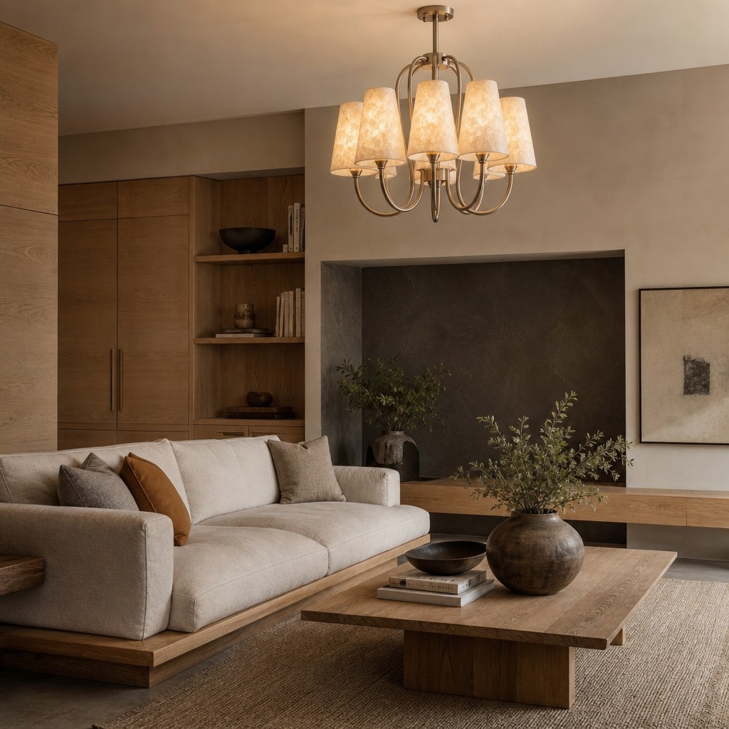 Micahell Moderne Schelp Hanglamp - Sculpturale Kroonluchter met Meerdere Lampen voor de Woonkamer HL3532