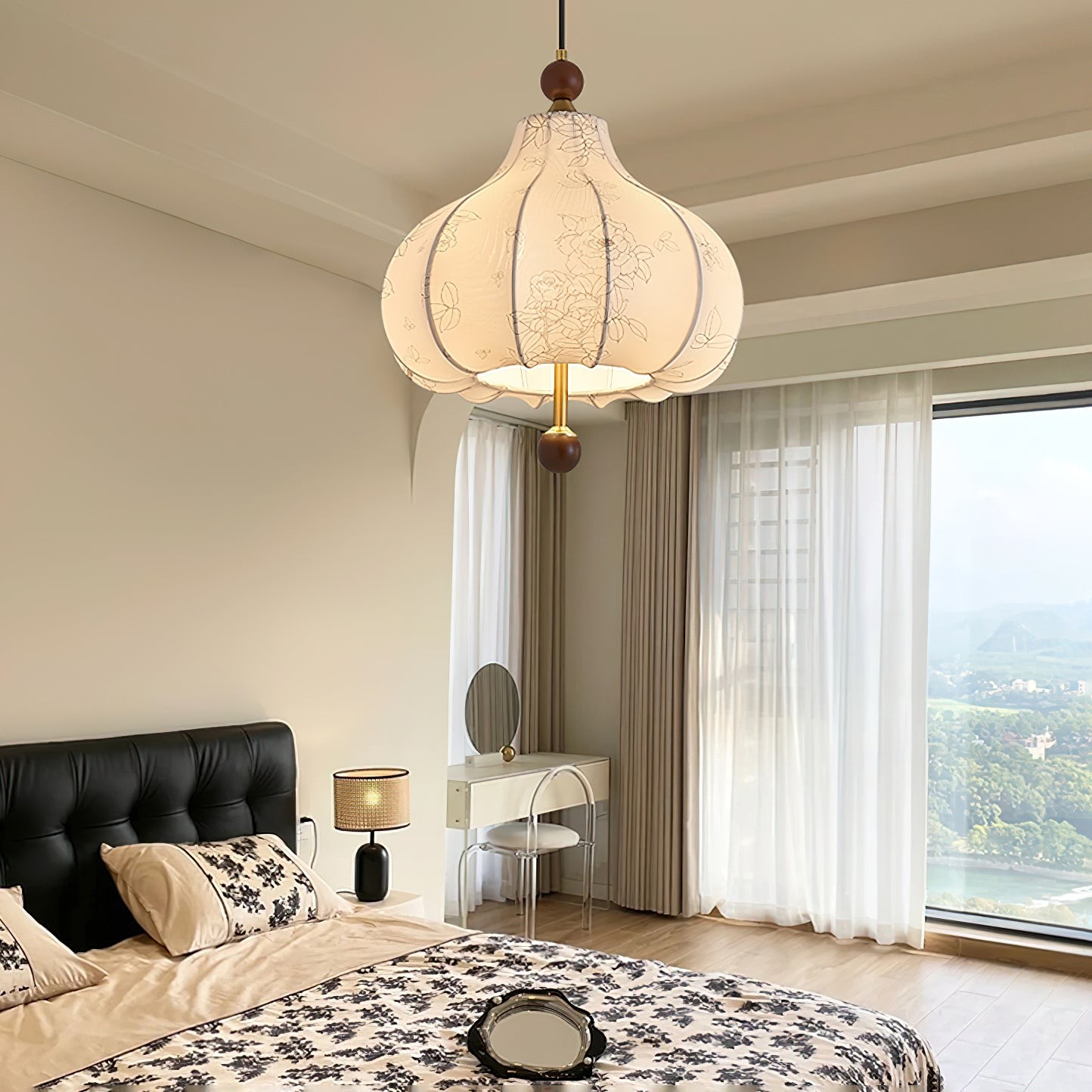 Franse Retro Stoffen Patroon Hanglamp HL496