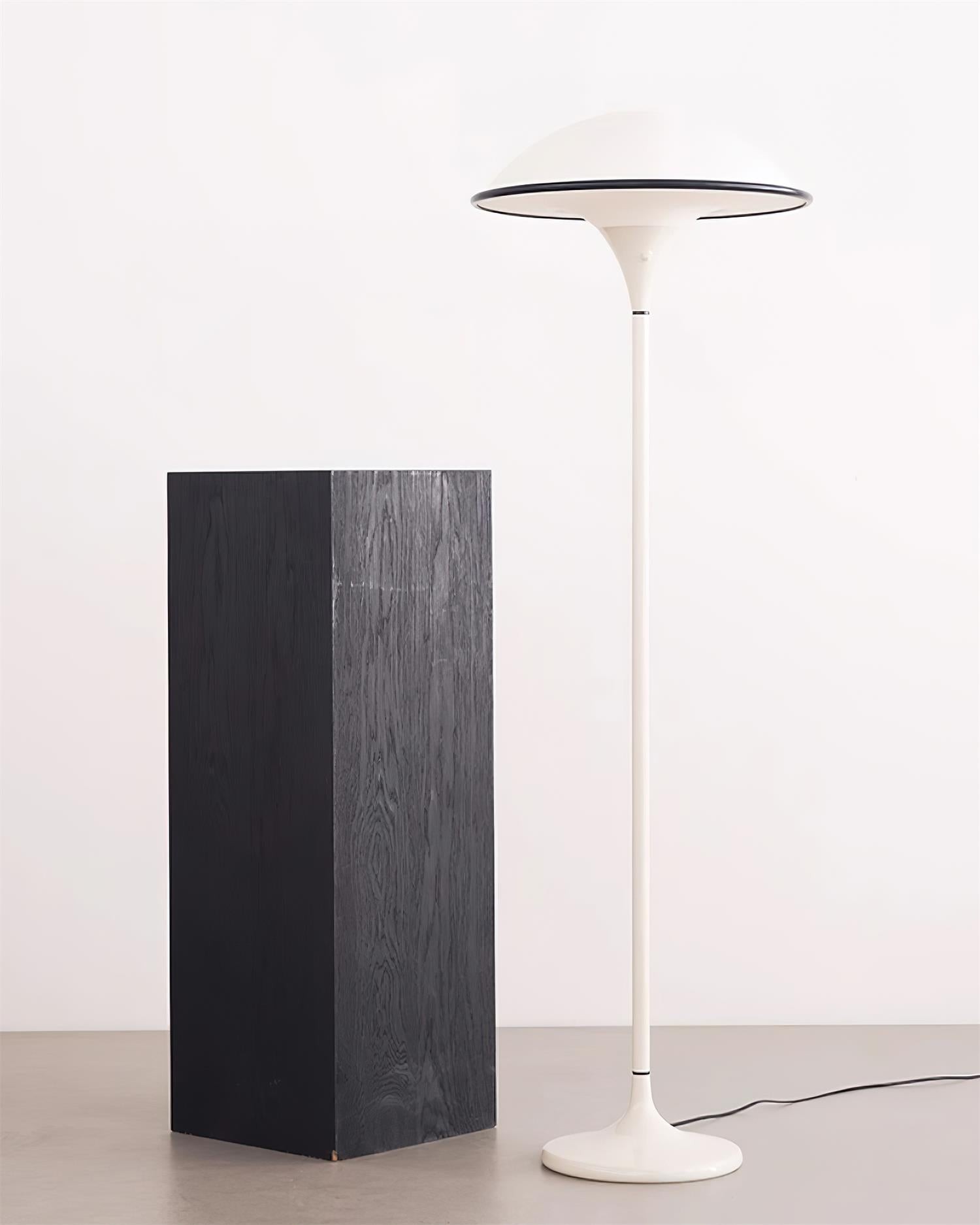 Deense Retro Witte Vliegende Schotel Vloerlamp HL424