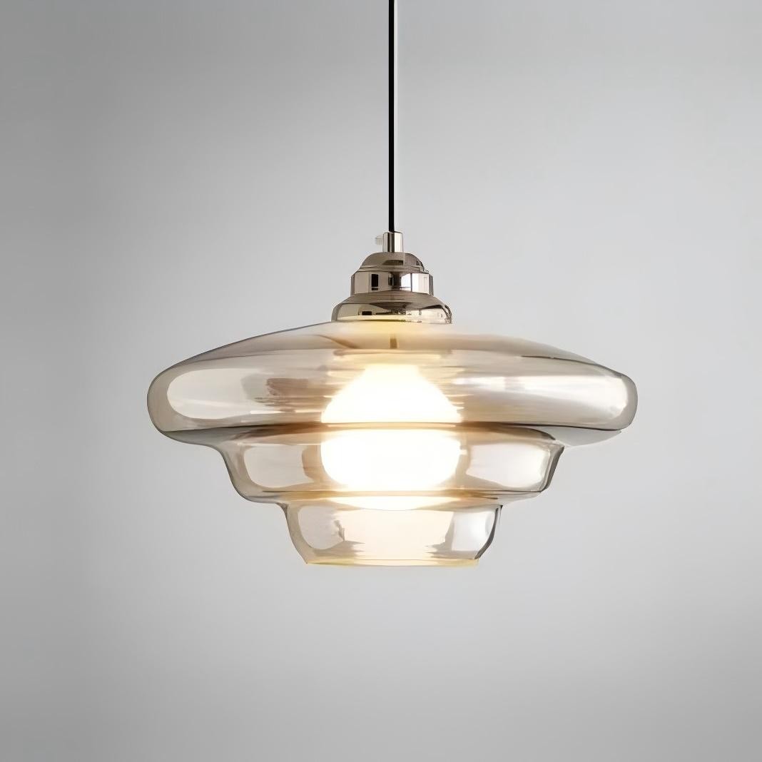 Art Deco Glazen Hanglamp - Elegante Sculpturale Hanglamp Voor Eetkamer en Keuken HL190